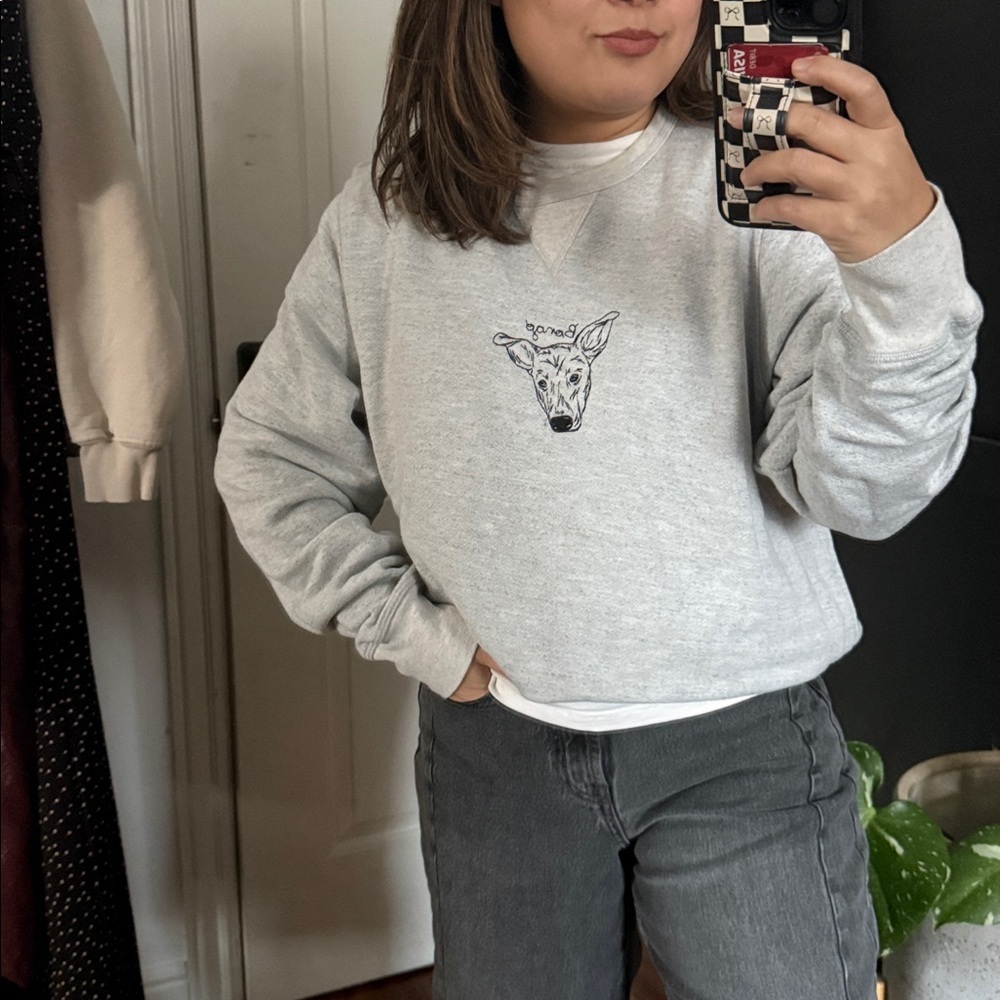Custom Staud X C.Bonz Oversized Bongo Sweatshirt Grey. L